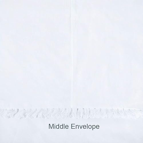 Miniatura 7 de YINFUNG Juego de 2 fundas de almohada con flecos, color blanco, tamaño Queen, estilo bohemio, acolchado, con textura, hilo de algodón teñido,