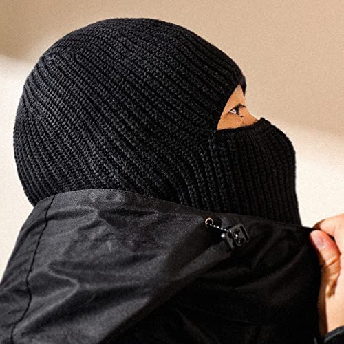 Qican Chapéu de inverno quente para homens ao ar livre de malha grossa de algodão gorro gorro para e