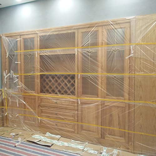 Miniatura 6 de Película adhesiva precintada y cinta adhesiva en un rollo de cinta de plástico y cortina (paquete de 20, cada rollo de 22 pulgadas x 82 pies)