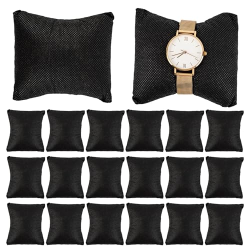 Framendino, 20 Pack Non Woven Bracelet Watch Pillow Display for Jewelry Black