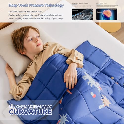 Topcee Weighted Blanket (7 lbs, 40" x 60") Cooling Throw Heavy Blanket for Sleeping Apply to 40-60 lbs, Soft Thick Breathable Blanket with Glass Bead, Easy Care