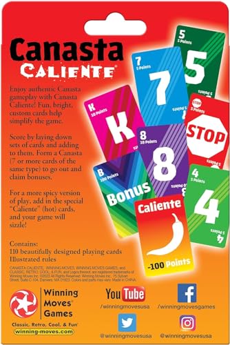Big Game Toys~Deluxe Canasta Caliente Card Game 110 Custom Cards