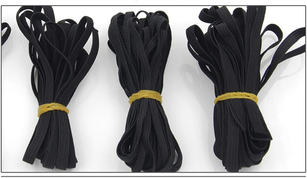Width Flat Elastic Bands 10M x 6mm, Braided Elastic Cord Repair Ou