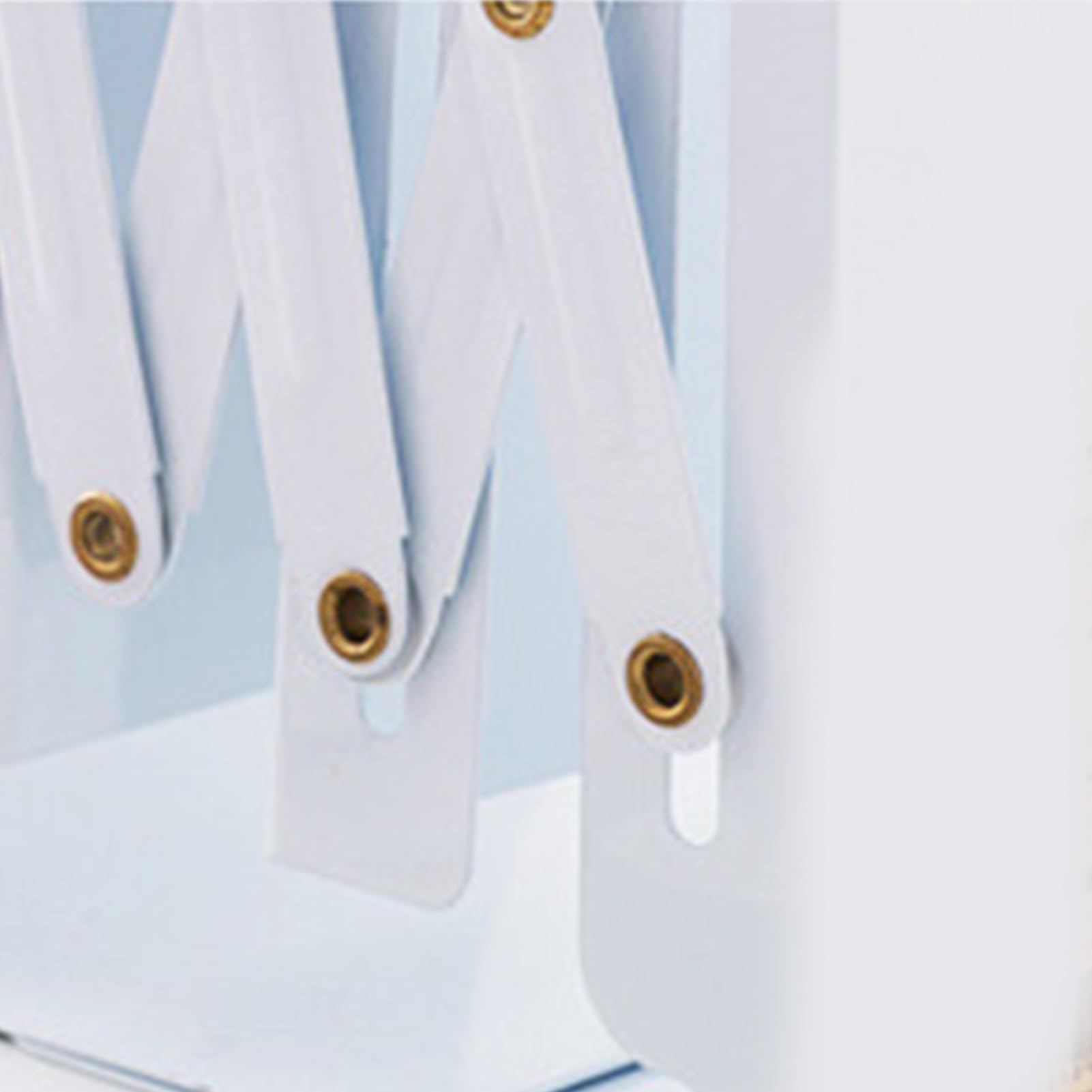 Bookends Retractable Flexible Large Size Without Sticker Metal Material Office Book Support for Desk White