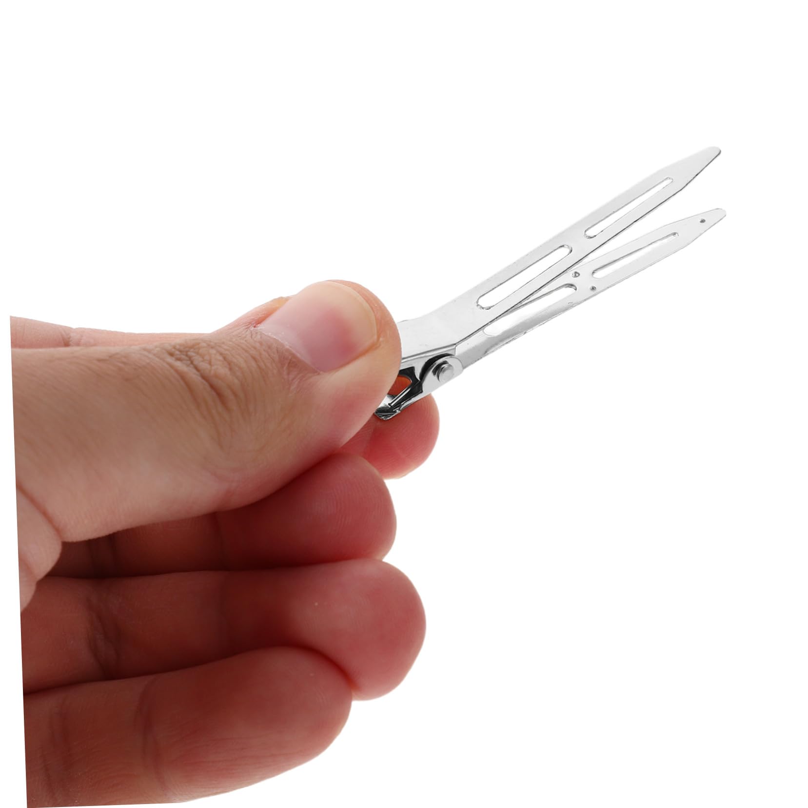 PLAFOPE 2 Boxen Silber Metall Haarklammern Edelstahl Duckbill Clips für Frauen und Mädchen Flache Haarspangen mit Starkem Halt Schonend für Dickes und Nasses Haar Langlebige Friseur