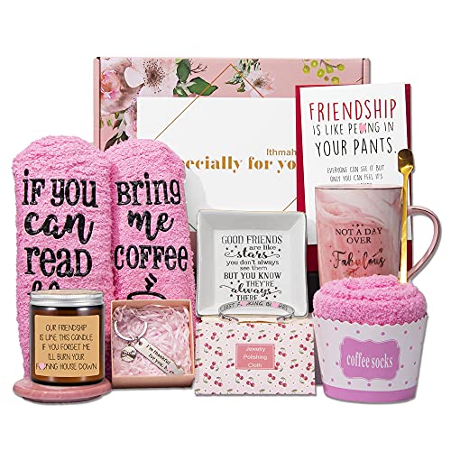 Best Friend Birthday Gifts for Women, Our Classy BFF Birthday Gifts for Friends Female are Pretty Gift Basket for Best Friend, Also Ideal Going Away Long Distance Friendship Gift Box for Bestie