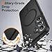 Ezanmull for Samsung Galaxy S25 Case Magnetic Shockproof, [Fit for MagSafe] [Glass Screen Protector + Camera Lens Protector] Translucent Anti-Fingerprint Case for Samsung Galaxy S25 6.2