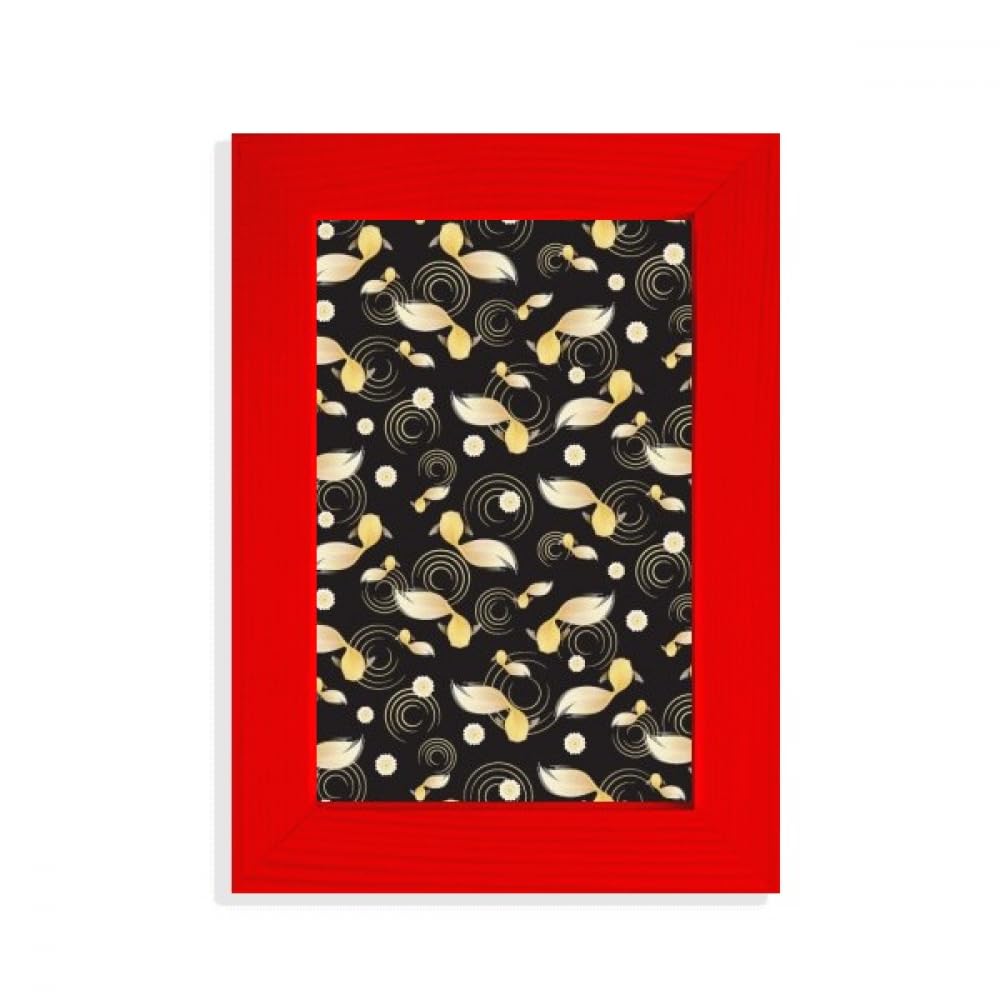 Cadre photo rouge et fleurs ondulées pour une décoration de salon chaleureuse