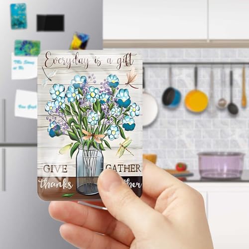 Imán de Nevera Cristal Rectangular con Diseño Floral miniatura 1