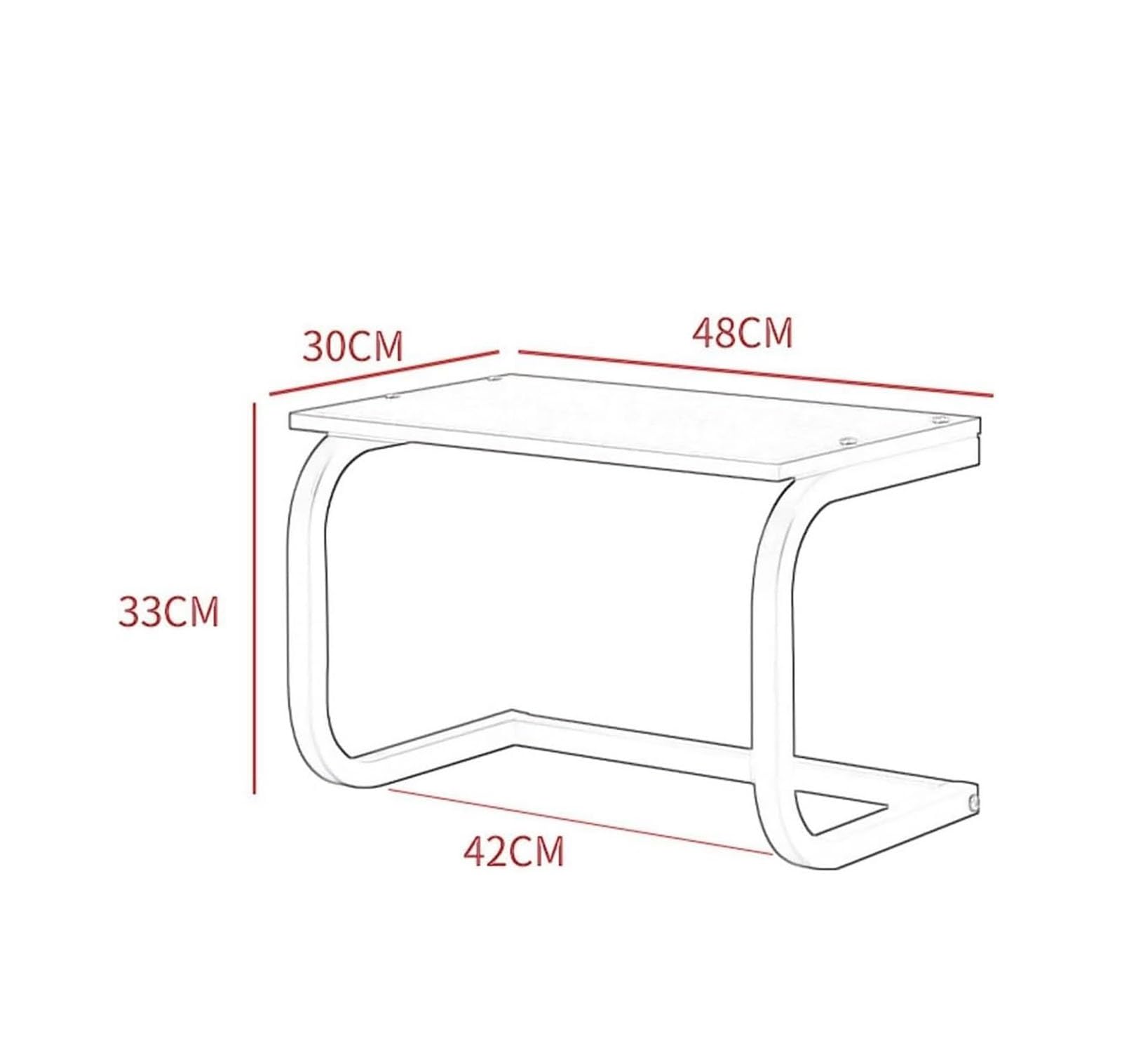Supporto per stampante desktop, 2 ripiani, salvaspazio, per scrivania di casa e ufficio, adatto per fax e scanner, facile da montare, marrone, 48 x 30 x 33 cm, ideale per piccoli spazi