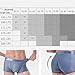 Lunkun Men's Hip-Lifting Boxer Briefs Hip, Mens Butt Padded Underwear, Ice Silk Breathable Butt-Lifting Enhancer Underpants (Blue B,XL)