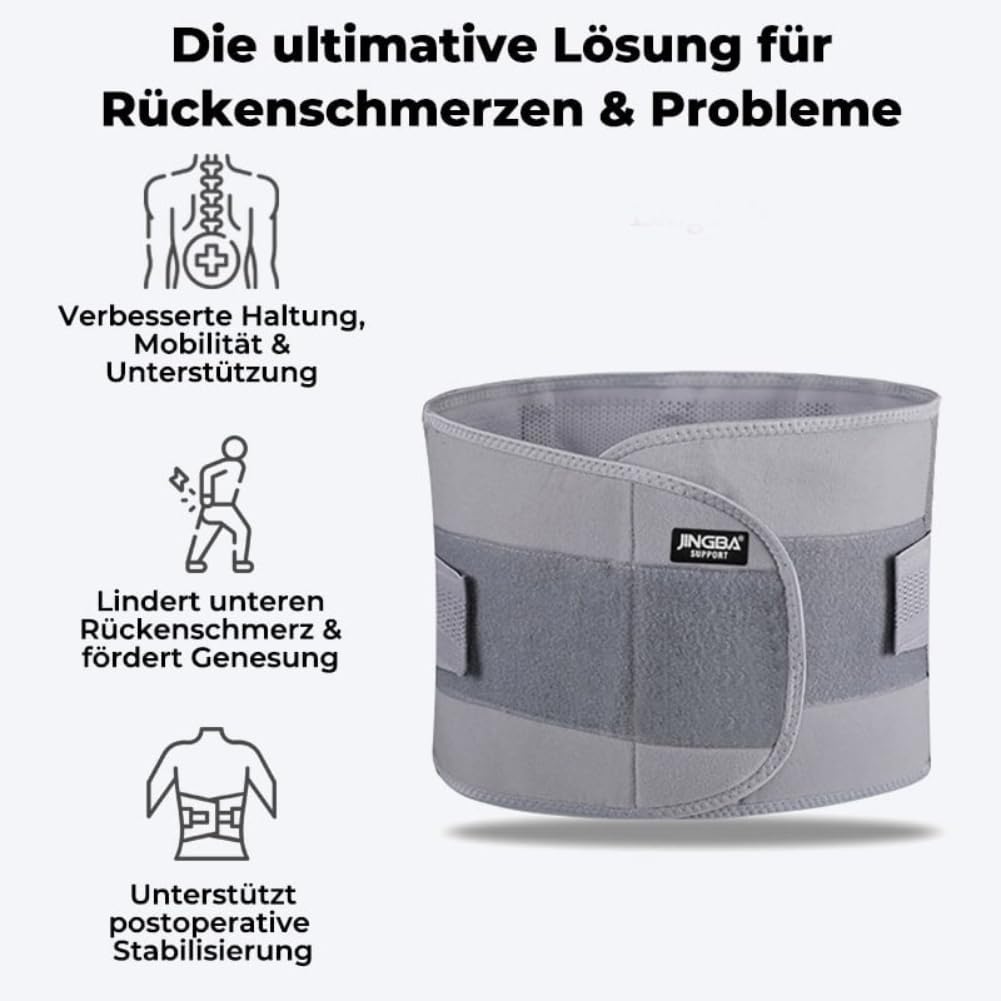 BackPro Lendenwirbel Taillenrückenstütze – Taillenschutz für Damen und Herren Ultimative Unterstützung für den unteren Rücken, Schmerzlinderung bei Bandscheibenvorfall, Ischias, Skoliose und mehr