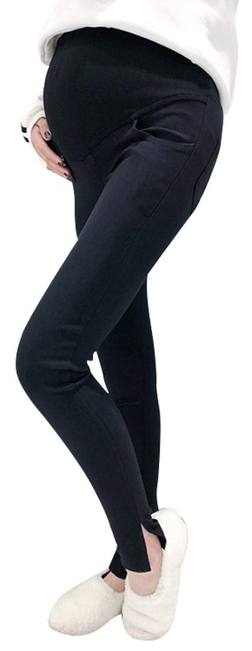 Maternity Work Office Dress Pants High Waist Skinny Leg Trousers for Women