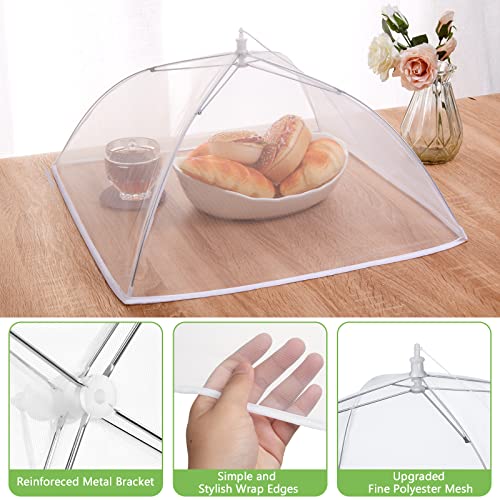 Anpro Food Cover - Food Covers For Outside,Food Tent,Picnic Food Covers Mesh，6 Pack (17In X 17 In) Reusable And Collapsible,Scratch Resistant No Lace Food Nets,Mesh Food Covers For Outdoors #TOP6