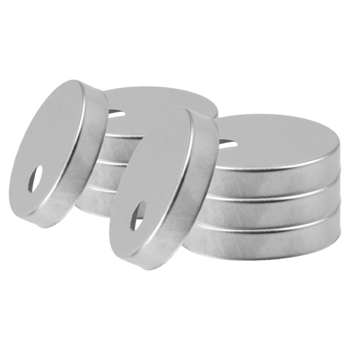 WHAMVOX of Stainless Steel Toilet Screw Cover Caps Easy Removal and Conceals Screw Marks 4 Pairs Round Decorative Bolt Caps Enhancing Bathroom Aesthetics Sleek Modern for Toilet Seats