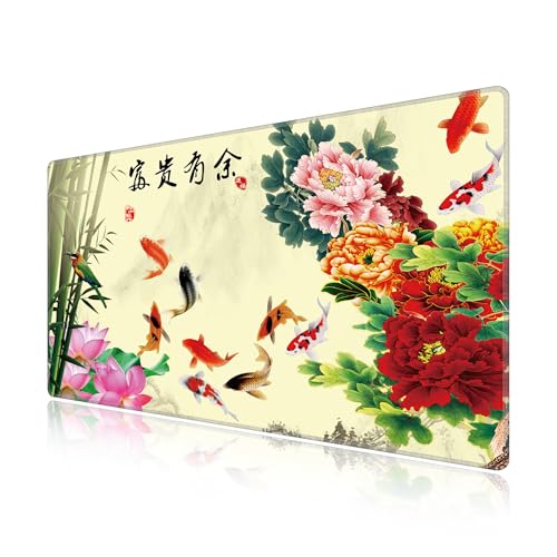 Tapis de souris personnalisé grand format LL-COEUR, sous-main ordinateur étanche 70x40
