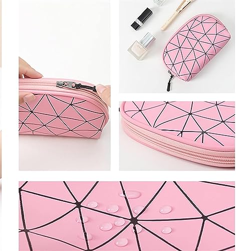 Image of House of Quirk Makeup Handy Bag Travel Cosmetic Organizer Bag Large Zipper Pouch Toiletry Bag for Women (Green)