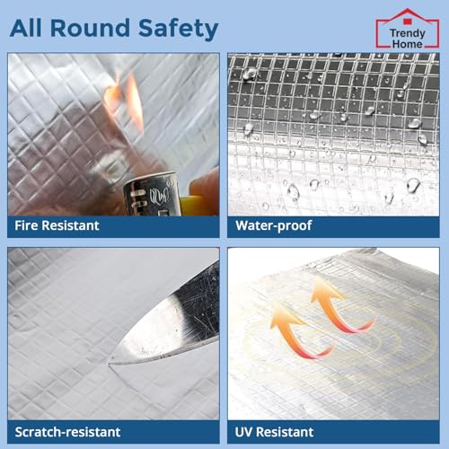 Image of Trendy Home Super Strong Waterproof Adhesive Tape for Roof Leakage Repair | Aluminium Butyl Rubber Sealant Tape for Pipe, Tank, Window, 2 inch, 5 Mtr