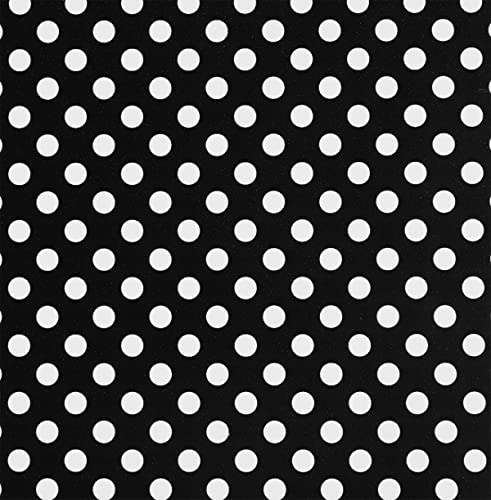 Decorative Self Adhesive Vinyl Black Polka Dots Contact Paper Shelf Liner For Cabinets Dresser Drawer Furniture Wall Arts Crafts Decal 17.7X117 Inches #TOP2