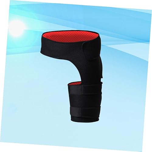 Miniatura 9 de Protector de cadera ajustable Soporte de compresión para piernas y cadera Correa elástica negra para la ingle para más rápido de tensión muscular,