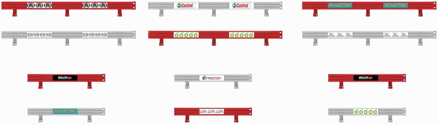 Border Crash Barriers with Stickers for 1:32 Slot Car Race Track Accessory C8191