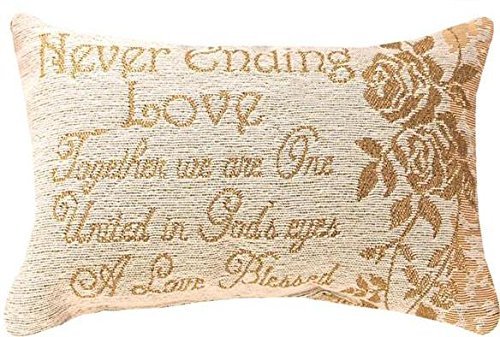 Manual 12.5 X 8.5-Inch Decorative Throw Pillow Reversible Word Pillow, Golden 50Th Anniversary #TOP1