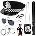 Raxfekro Disfraz policia adulto niño placa policia policiales acero Disfraz de Halloween y Fiesta Cosplay accesorios carnaval para disfrazar