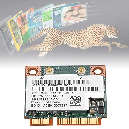 Mini PC-E Network Card, Bluetooth 4.0 300Mbps 2.4 y 5 GHz Doble Banda PCI-E LAN Card, Compatible con BCM943228HMB, Compatible con 2000/XP/VISTA/7 miniatura 7