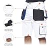 Mazalat Men's Work Shorts, Sizes S-XXXL, Quality Work Trousers, Men's Summer, black/white, M #3