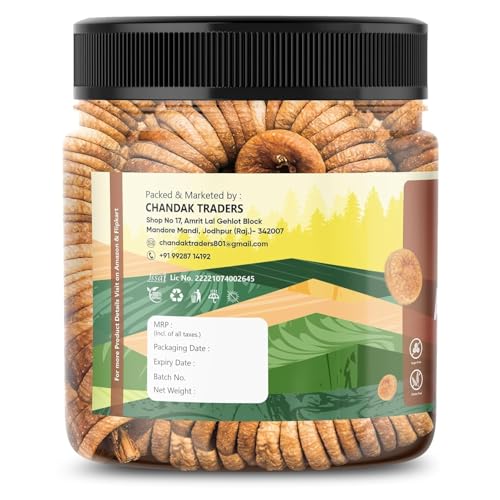 Image of Afghani Anjeer 100g Soft and Juicy Dry Figs | Big Size Natural Sweet Dried Figs | Suitable For Snacking Cooking Sweets Milkshakes
