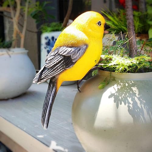 Statues d'oiseaux en résine pour décoration de jardin et maison