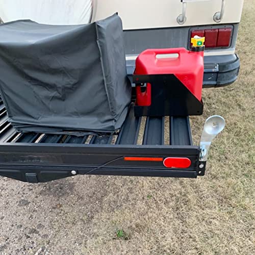 Elitewill Trailer Gas Can Rack Holder 5 Gallon With Lock Heavy Duty Fit For Landscape Truck Trailer #TOP1