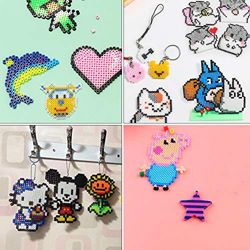 Sc0Nni 4 Sets 5Mm Fuse Bead Board Clear Plastic Pegboards With Sticky Bead Mat For Kids Diy Craft Beads (Square) #TOP5