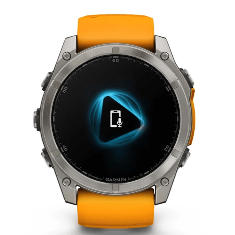 Garmin Fenix 8-51 MM, AMOLED, titanio zaffiro con cinturino in silicone SPARKORANGE/grafite