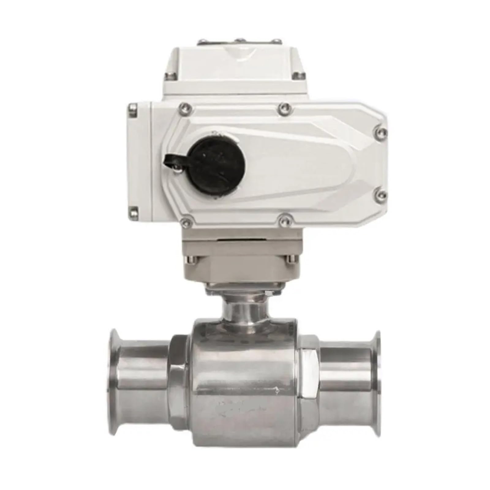 JNVFTCUX 63mm sanitary stainless steel quick ball valve 220V 110V 12V 24V clamp type installation straight(12VDC)
