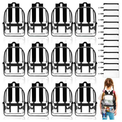 Bulk Clear Backpack with Pencil Pouch