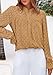 PRETTYGARDEN Lace Long Sleeve Shirts Casual Button Down Going Out Tops Hollow Out Eyelet Blouses 2026 Spring Fashion Clothing(Khaki,XX-Large)
