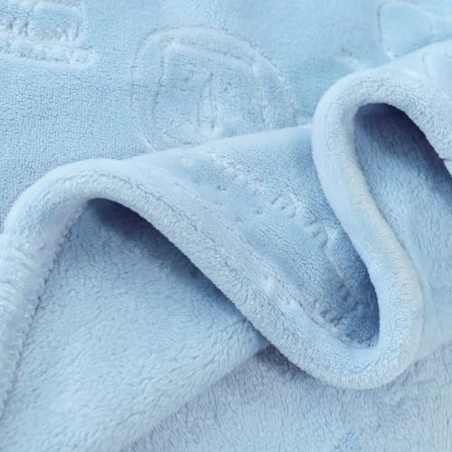 Image of BORITAR Baby Blanket for Boys Girls Ultra Soft Fleece Warm and Lightweight Animal Blankets for Infant Toddler Newborn, 30x40 Inch, Blue