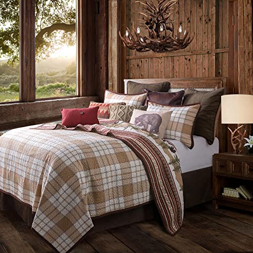 Image of Paseo Road Bear Trail 3 Piece Quilt Set with Pillow Shams, King Size