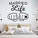 Marié vivant stickers muraux Creative stickers muraux décoration de la maison salon chambre cuisine art autocollants 43 cm X 69 cm