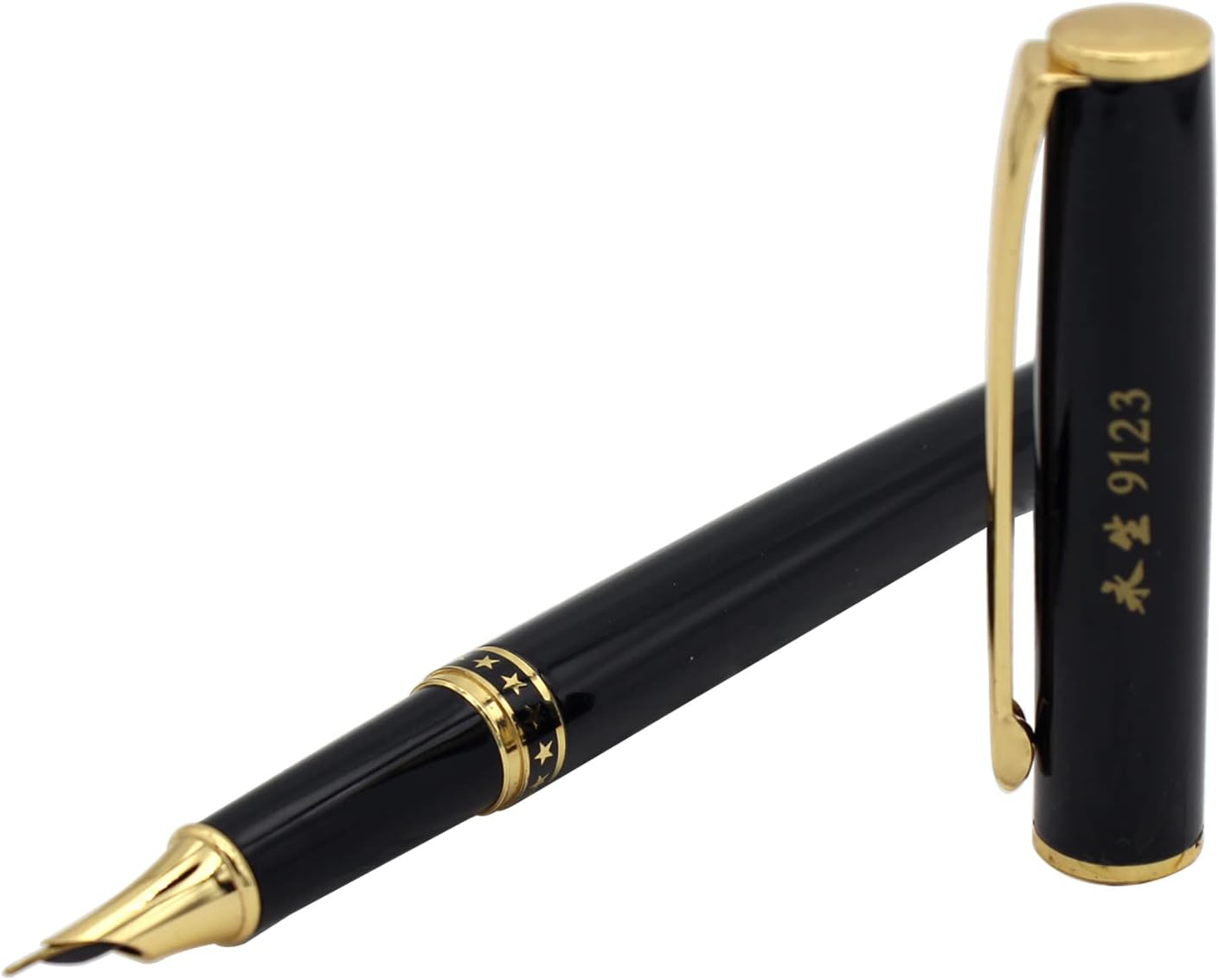 Gullor Advanced Wing Sung Fountain Pen Small Nib Black & Golden - Image 5
