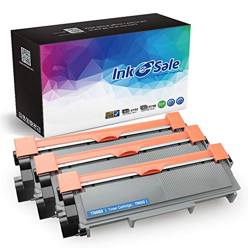 INK E-SALE Replacment for Brother High Yield TN660 TN630 Toner Cartridge Black for use with Brother MFC-L2700DW HL-L2340DW HL-L2300D HL-L2380DW DCP-L2540DW DCP-L2520DW MFC-L2740DW MFC-L2720DW (3-Pack)