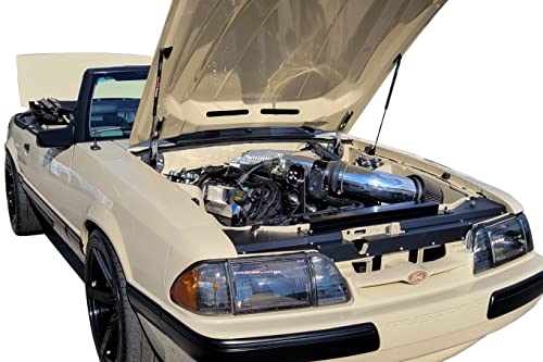 Redline Tuning 21-11012-02 Hood Quicklift Plus System Compatible With Ford Mustang & Mercury Capri 1979-1998 (All Black Components) #TOP1