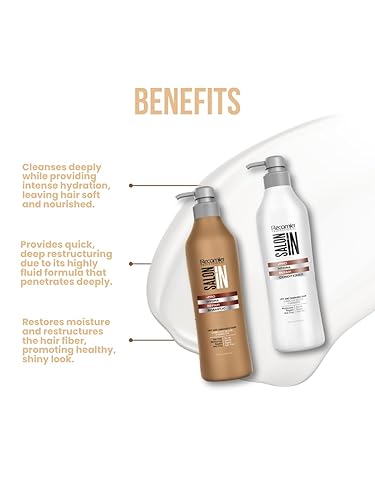 Miniatura 2 de RECAMIER - Juego de tratamiento para el cabello reparador de champú sin sal y acondicionador ultra hidratado  Champu y Acondicionador de Cabello 338