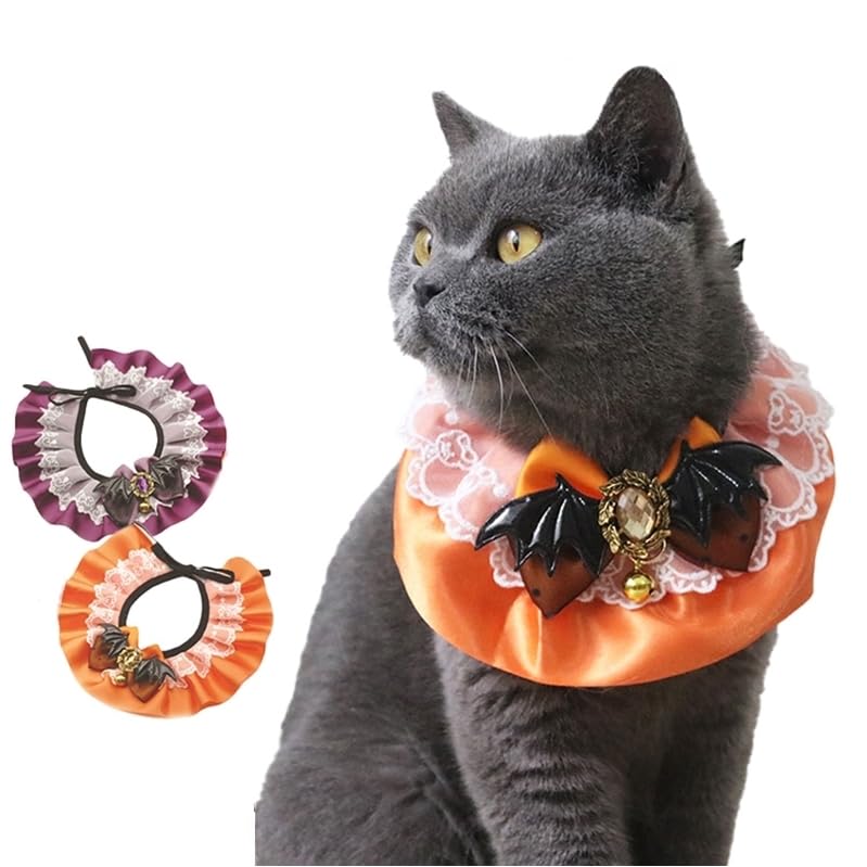 ハロウィン、短毛シュシュ(オレンジ①)わんちゃん猫ちゃん用 Amazon | rastar ハロウィン ねこ首輪 2色 首輪 シュシュ