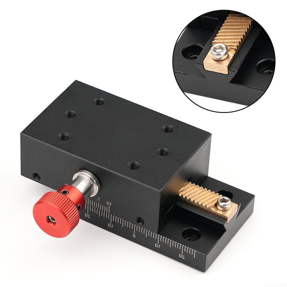 X-Achsen-Schwalbenschwanz-Schiene mit massivem Aluminium-Design, 40 mm und Messing-Schiebestruktur