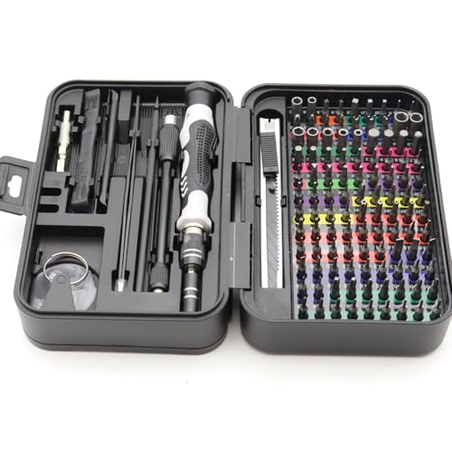 Ensemble tournevis de précision 132 en 1 compact avec 108 embouts