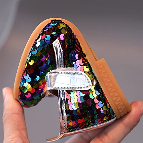 Summer Autumn Fashion Cute Girls Casual Shoes Colorful Sequins Shiny Bow Flat Bottom Lightweight Girls Low Heel Booties4