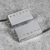 OriPure Alnico 5 uszczelnionych przetworników Humbucker do gitar, chrom, 7,2 K + przetwornik mostkowy, 16,6 K, pasuje do części gitarowej LP
