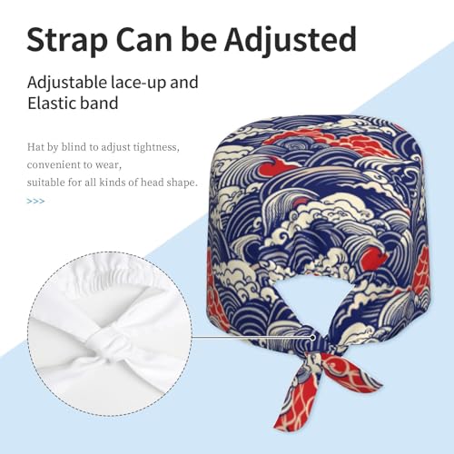 Image of Breathable Working Cap with Adjustable Sweatband Scrub Cap for Men /Women